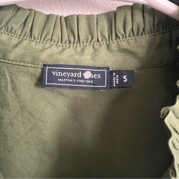 Vineyard Vines Hunter Green Blouse S - Picture 2 of 4
